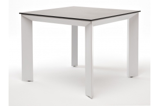MR1001123 обеденный стол из HPL 90х90см, цвет «серый гранит«, каркас белый